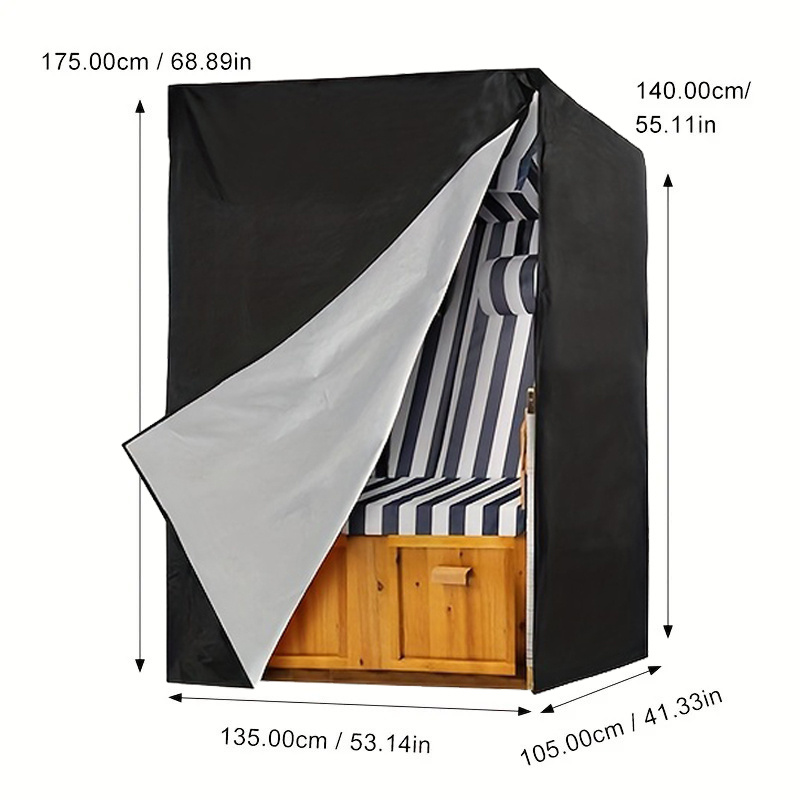 Outdoor Furniture Protector - غطاء أثاث خارجي أسود من قطعة