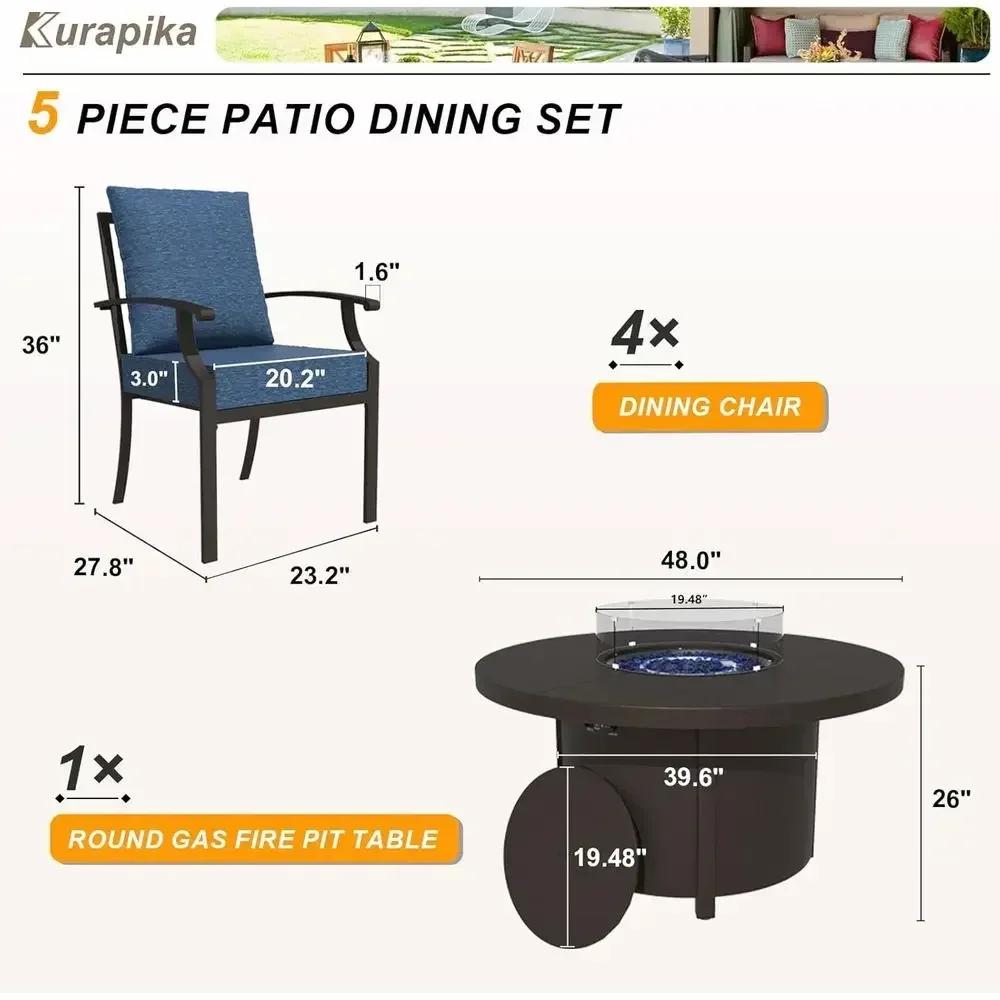 طقم أثاث خارجي مكون من 5 قطع م - مراجعة Outdoor Furniture Fire Pit وسعره