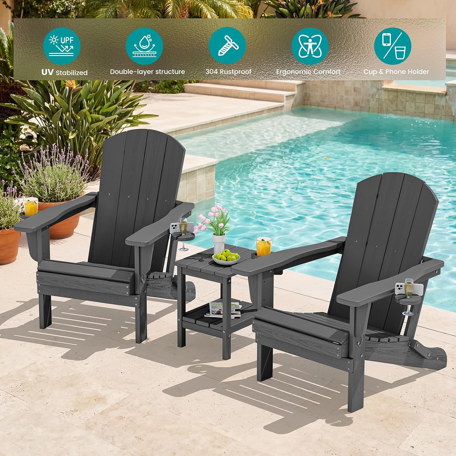 مجموعة من كرسيين قابلين للطي ل - مراجعة Outdoor Furniture Fire Pit وسعره