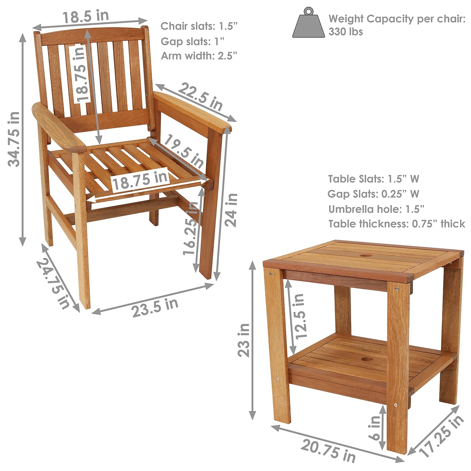 طقم فناء خشبي من 3 قطع: كرسيان - مراجعة Outdoor Furniture Oil Teak وسعره