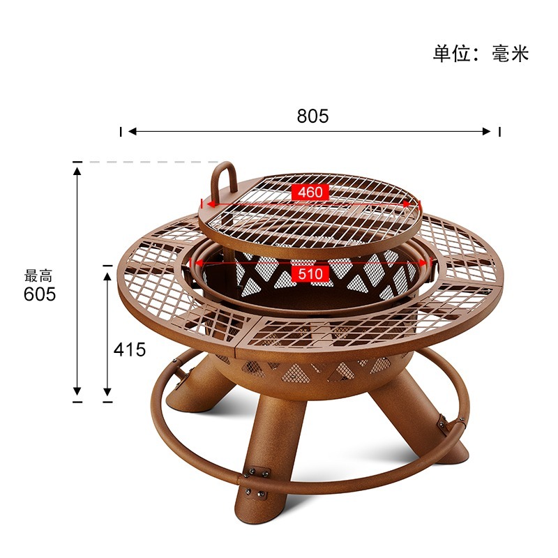 مجموعة شواء وتدفئة خارجية حديث - مراجعة Outdoor Furniture Fire Pit وسعره