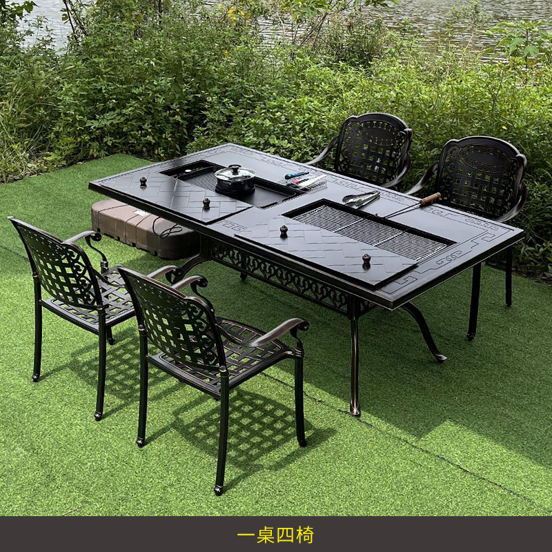 طاولة وكراسي حديقة التراس والش - مراجعة Outdoor Furniture Wooden وسعره