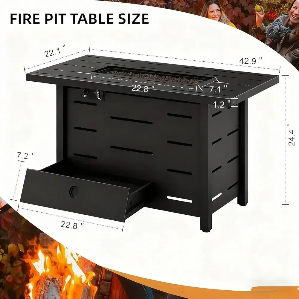 طقم أثاث خارجي من الخيزران مكو - مراجعة Outdoor Furniture Fire Pit وسعره
